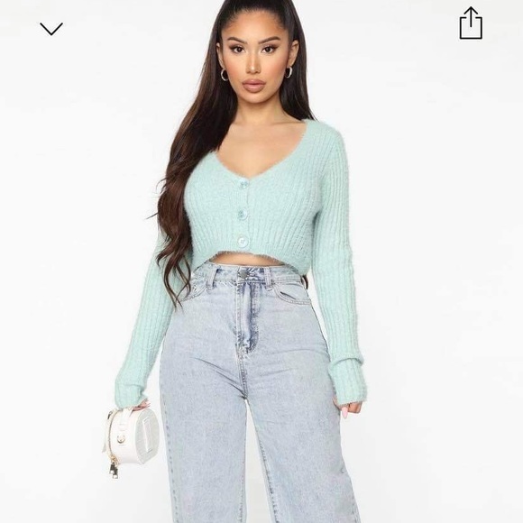 fuzzy cropped cardigan